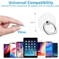 thumbnail image 2 of Support de Bague pour Téléphone Portable 5 Pack, Support de Doigt Transparent Rotation à 360° Poignée de Bague Claire (Rond), 2 of 5