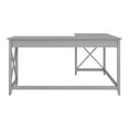 thumbnail image 3 of Bush Furniture Key West 60W L Shaped Desk, Cape Cod Gray, 3 of 8
