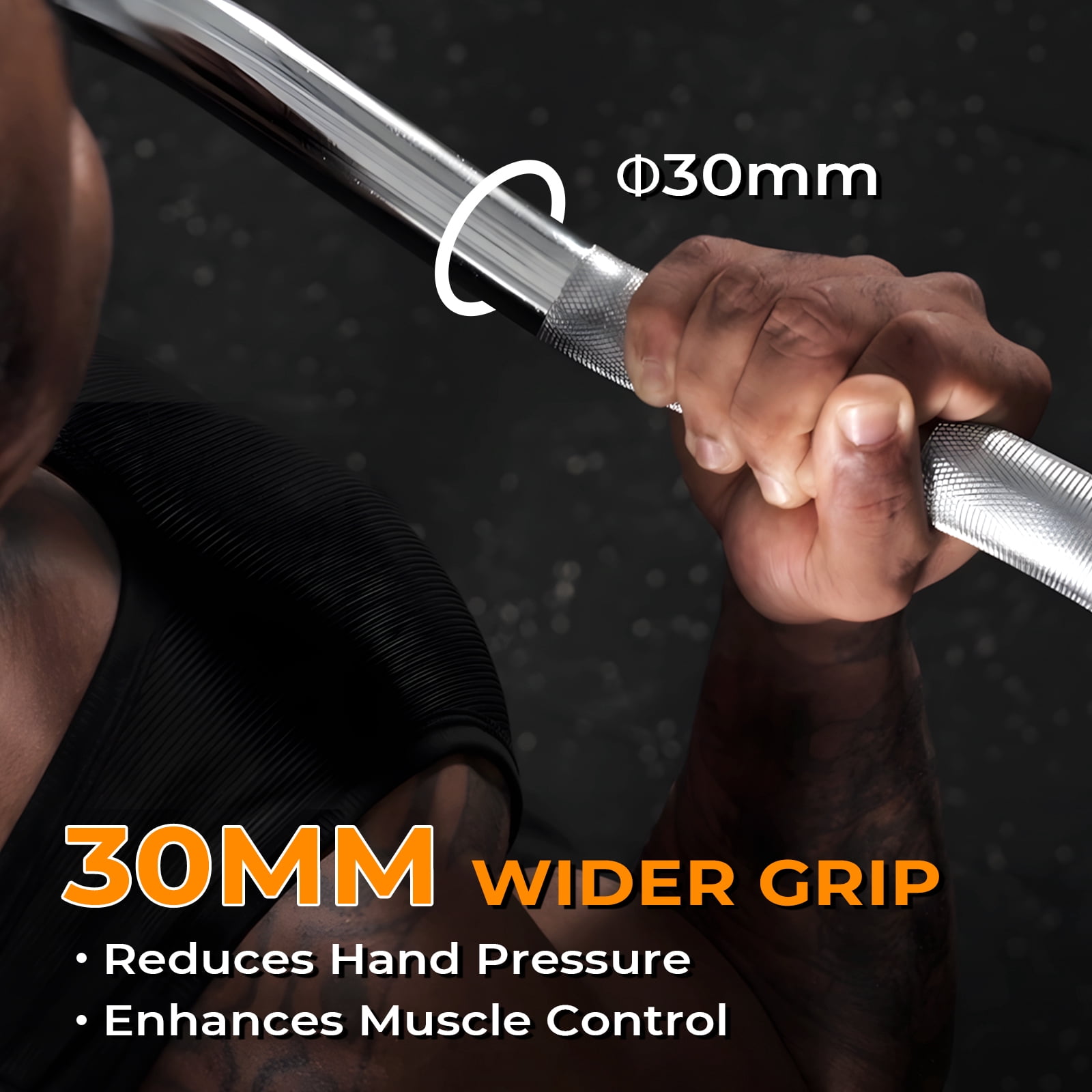 Mikolo Rubber Coated Fixed Weight EZ Curl Barbell, Pre-Loaded Weights EZ Curl Solid Steel Barbells, Weighted Bar for Weightlifting Exercise （10-50LBS）