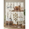 thumbnail image 4 of Fsddascl Farmhouse Vintage Shower Curtain Set - Long 72" x 84" Washable Bathtub Curtain with 12 Hooks, Country Cotton Book Butterfly Art Waterproof Fabric Stall Shower Curtains for Bathroom/Bathtub, 4 of 6