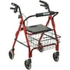 Aluminum Rollator Walker With Hand Brakes And Basket Blue 1/CS