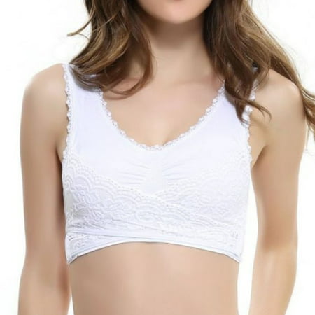 

Actoyo Push Up Bras Full Coverage Lace Gather Underwear Bralette Wireless Bra for Women