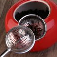 thumbnail image 5 of Taza de colador de infusor de té Vaina de acero para agua Bola de acero inoxidable con colador de infusor de té estilo empuje de acero inoxidable en forma de bola (plata). Afortunado Sencillez, 5 of 5