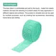 thumbnail image 4 of Unique Bargains Lace Trim 10 Yards 1.6 Inch Flower Elastic Lace Ribbons for Package Decoration Wedding Headbands Light Green, 4 of 5
