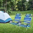 thumbnail image 6 of Costway 4-Pack Folding Backpack Beach Chair 5-Position Outdoor Reclining Chairs with Pillow Blue, 6 of 10