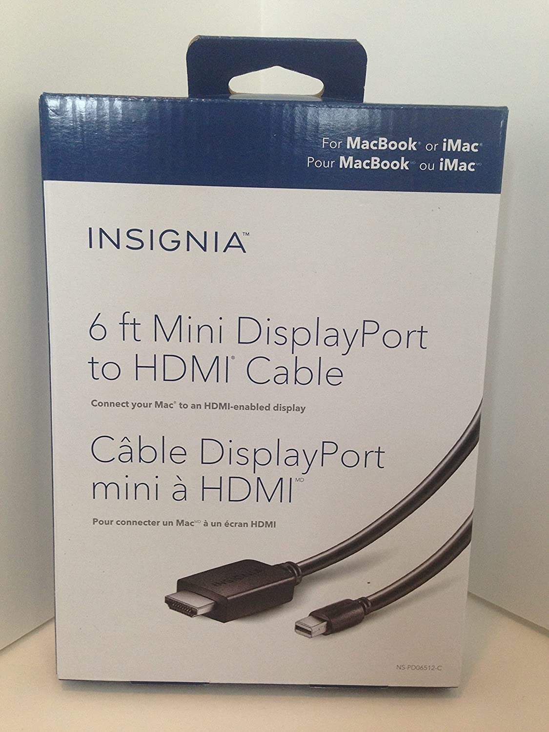 Insignia 6' Mini DisplayPorttoHDMI Cable Black Walmart Canada
