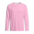 thumbnail image 6 of Hearthz Raglan Long Sleeve Men's T-Shirts Fall Solid Color Crewneck Jersey Baseball Tee Shirt, 6 of 6