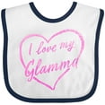 thumbnail image 3 of Inktastic I Love My Glamma in Pink Chalk Heart Boys or Girls Baby Bib, 3 of 4