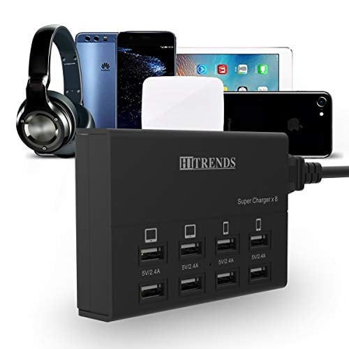 Cargador USB, HITrends estación de carga de 8 puertos 60W/12A Hub carg