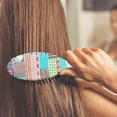 thumbnail image 4 of Rustic Home Decor Hair Brush, Minimalist Tribal Detangling Comb with Waves & Stripes Design, Artistic Bohemian Paddle Brush for Daily Use, 4 of 8