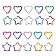 thumbnail image 6 of 10Pcs Heart Star Carabiner Clip KeyRings Carabiner Keychains Metal Spring Snapping Hook for Purse Handbag Hardware, 6 of 8
