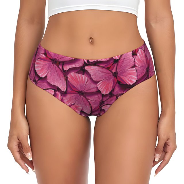 Balery Butterfly Ropa Interior de Algodón para Mujer con Dibujo – Braguitas Cómodas y Elásticas, Estilo Clásico-XX-Large