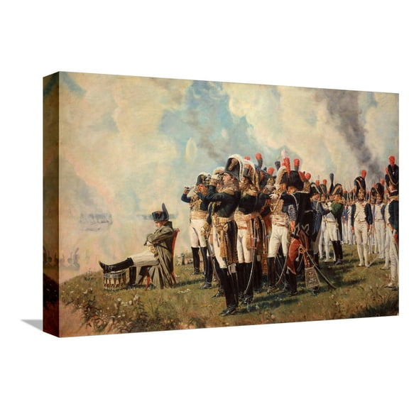 Art.com Napoleon Bonaparte on the Borodino Hights Stretched Canvas Print Wall Art by Vasili Vasilyevich Vereshchagin, 18" x 12"