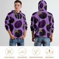 thumbnail image 5 of POBUDS Hoodie, Regular Fit Sporty Pullover Hooded Sweatshirt for Men Women Dark Eggplant Pattern S, 5 of 6