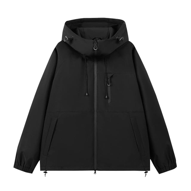 UPPADA Imperméable pour Femmes, Léger, à Capuche, pour la Randonnée en Plein Air, Veste à Fermeture Éclair à Blocs de Couleur, Trench à Cordon avec Poches 2024