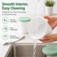 thumbnail image 6 of GlamourGarden Green Plastic Stackable Ice Cream Food Storage Container (2 Count), 6 of 9
