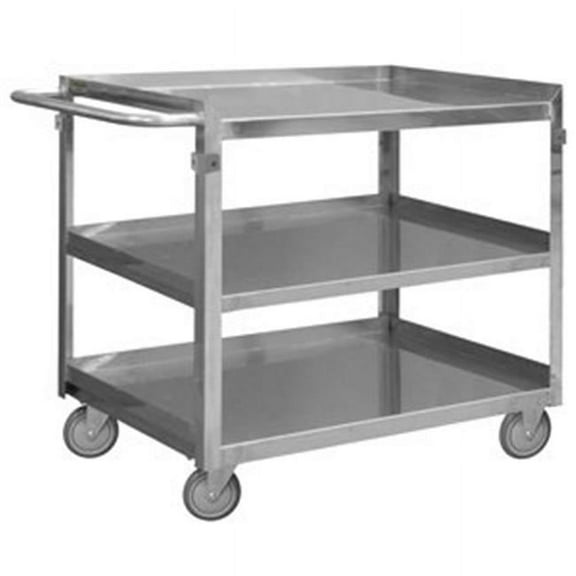 34 in. Stainless Shelves Stock Cart, Stainless - 500 lbs