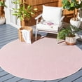 thumbnail image 2 of Safavieh Courtyard Finnian Solid Indoor/Outdoor Area Rug, Ivory/Pink, 6'7" x 6'7" Round, 2 of 9