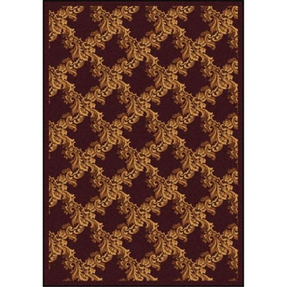 Any Day Matinee Corinth Rectangle Theater Area Rugs  03 Burgundy - 3 ft. 10 in. x 5 ft. 4 in.