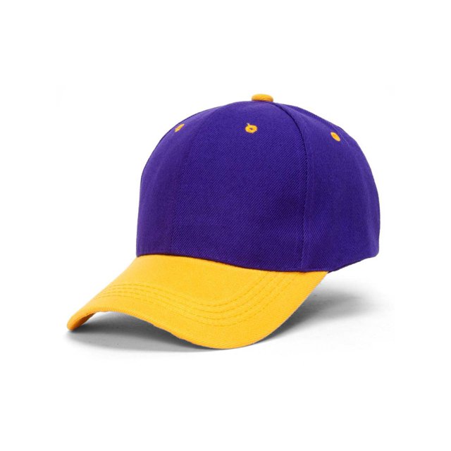 Top Headwear 12-Pack Adjustable Baseball Hat - Purple/Yellow