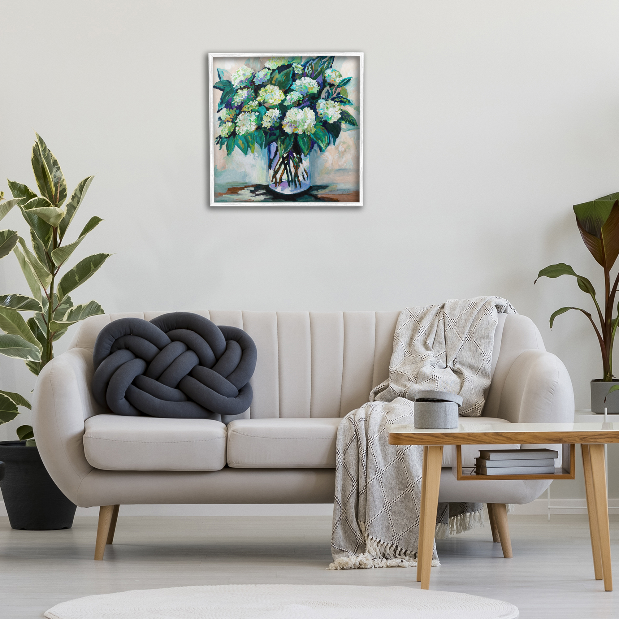 Stupell Industries Full Jaimes Bouquet Botanical & Floral Painting White Framed Art Print Wall Art, 24 x 24