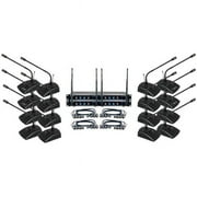 VocoPro Digital-Conference-16 16-Channel UHF Wireless Conference Microphone System, 900-927.2mHz