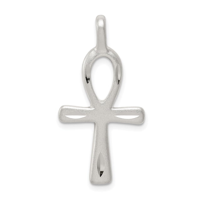 925 Sterling Silver Ankh Cross Shaped Pendant
