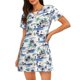 thumbnail image 1 of Fotbe Hawaii Palms Bata de Dormir para Mujer con Estampado, Camisón de Algodón de Manga Corta, Ropa de Dormir Casual, 1 of 6