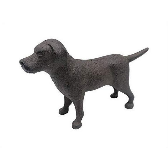 Comfy Hour Cast Iron Standing Dog Figurine – 7.6" Black, Antique & Vintage Animal Décor