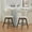 Beige, variant on 26" Counter Height Bar Stools Set of 2, 360° Swivel Bar Stools with Tufted Button Trimmed Edges, Upholstered Velvet Kitchen Counter Stools with Wood Legs, Gray