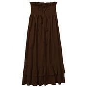 Sand N Sun - Women's Plus Smocked Strapless Cover-Up Dress