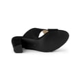 thumbnail image 3 of BLISSFUL STEP Women's Sandals Block Heels Crisscross Strap Mules Slide Sandals Black 7.5, 3 of 8