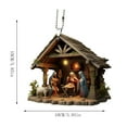 thumbnail image 5 of Ympuoqn Flat 3.94'' Nativity Scene Ornaments for Christmas Tree, The Birth of Jesus Decor, Religious Gifts for Family Christmas Decor, Nativity Set Indoor, 5 of 5