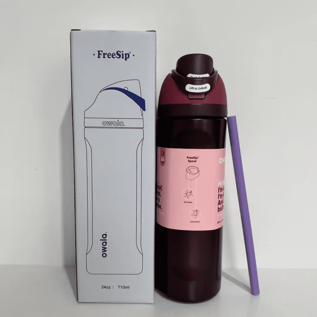 Owala Freesip 24oz Insulated Stainless Steel Water Bottle - Black