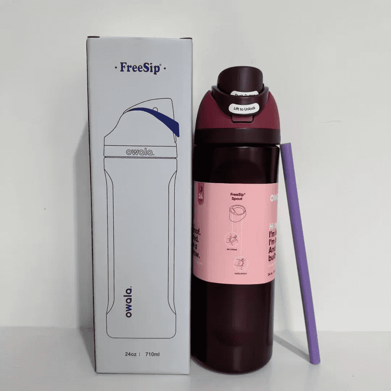 Owala Freesip 24oz Insulated Stainless Steel Water Bottle - Black