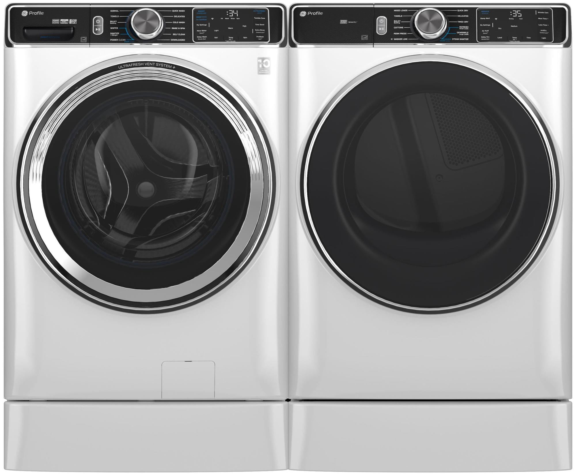 Ge Profile Pfd87gs 28" Wide 7.8 Cu. Ft. Energy Star Certified Gas Dryer - White