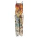 thumbnail image 4 of Mono sin mangas para mujer VISgogo con estampado floral, versión de pierna ancha, tirantes finos, ropa de verano VISgogo  moda, 4 of 5