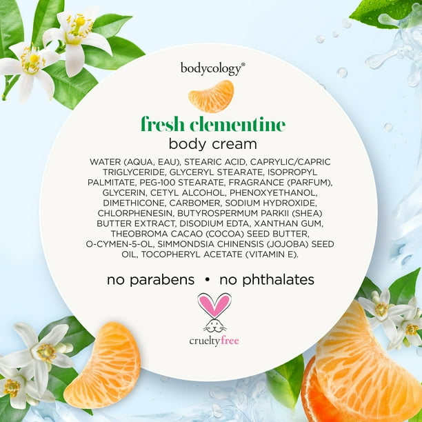 Bodycology Moisturizing Body Cream, Fresh Clementine, 8 oz