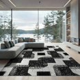 thumbnail image 2 of ODIKA 8'x10' Washable Area Rug Non-Slip Chair-Friendly Mat Cow Print Bold Contrasting Scattered Motif Decorative Pick Farm for Dining Room, Large Office, Lounge, 2 of 7