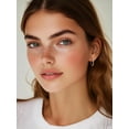 thumbnail image 2 of Chicsilver Gold Plated Huggie Earrings for Women 14K Real Gold Plated Small Cubic Zirconia Hoop Earrings for Women Hypoallergenic 16MM, 2 of 9