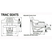 Grey Trac Seats Tractor Suspension Seat Fits Massey Ferguson 451 461 471 481 491
