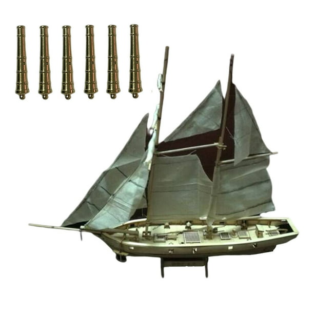 tredstone 7pcs bronze parts Wooden Sailboat Ship Kit Home DIY Model  Decoration Boat Gifts Toy for Kids Type 1 