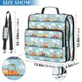 thumbnail image 2 of FORMRS Zipper Binder with Shoulder Strap 2-inch Ring 500 Sheet Capacity File Bag, Cartoon Train Pattern, 2 of 5