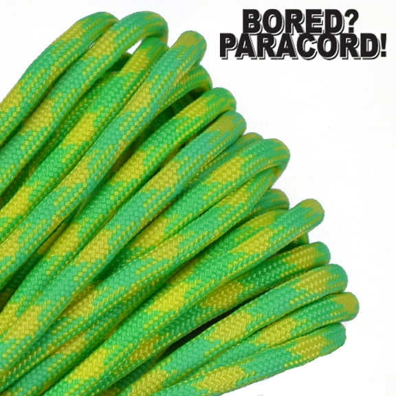 Bored Paracord Brand 550 lb Type III Paracord - Dayglow 100 Feet