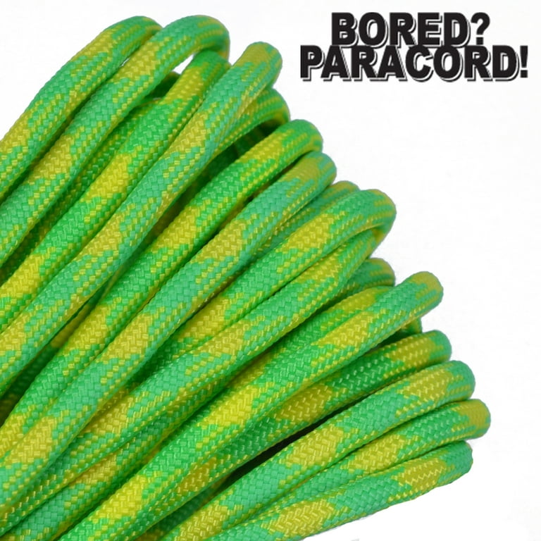 Bored Paracord Brand 550 lb Type III Paracord - Dayglow 1000 Feet 