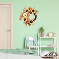 thumbnail image 6 of sruoe Halloween Decorations, Indoor Outdoor Halloween Decor, Artificial Wreaths, Halloween Decorations for Outside, Front Door Wreaths, Maple Leaves Garland Fall Winter Wreath for Christmas, Home, 6 of 7