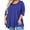 F1-Royal Blue, variant on Plus Size Women Top 3/4 Sleeve Clothes Royal Blue 3X Blouse Swing Tunic Crewneck Loose Clothing Shirt for Leggings