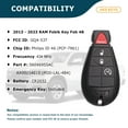 thumbnail image 2 of AKS KEYS Aftermarket Compatible with RAM 2013 - 2021 Fobik Key 4B GQ4-53T (10 Pack), 2 of 6