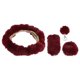 thumbnail image 1 of Coche Volante Funda Juego para 15" con Peludo Llavero Oscuro Rojo, 1 of 1