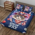 thumbnail image 3 of Patriotic Ragdoll Celebrates 4th of July Quilt Bedding Set Cat Lover Kitten Owner Gifts Idea 1 Blanket Bed Cover 2 Pillowcases - 02009, 3 of 5